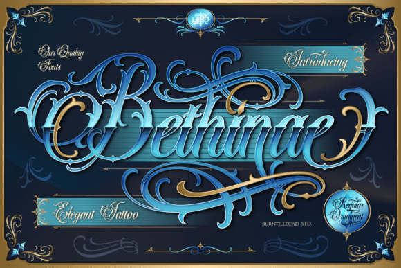 Bethinae: The Script Font with Bold Blackletter Soul