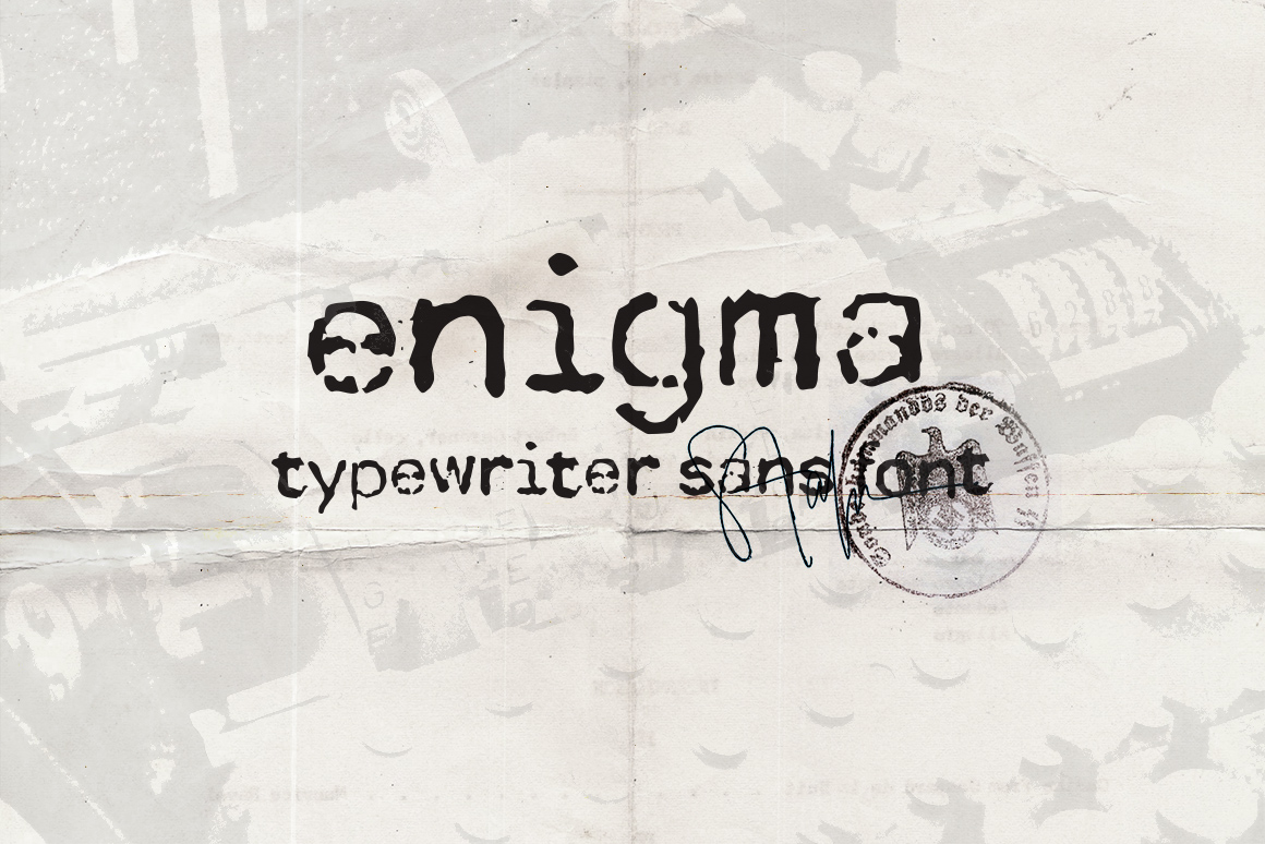 Enigma Typewriter Sans: Crafting Authentic Vintage Documents