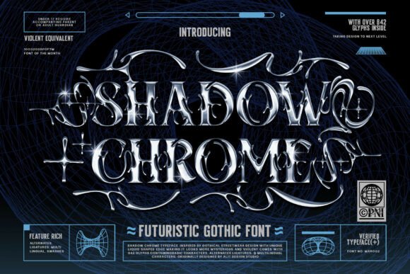 Shadow Chrome: The Futuristic Gothic Typeface for Bold Brands