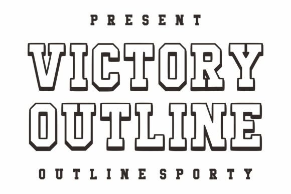 Victory Outline: Bold Sporty Font for Dynamic Designs